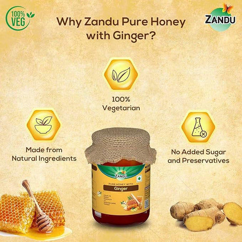 Zandu Pure Honey with Ginger